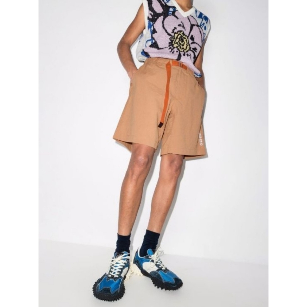Kenzo | Men's Logo-print Belted Shorts Size Small
